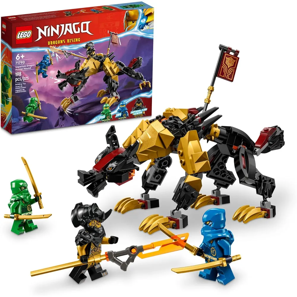 Lego Ninjago Imperio Cazador de Dragones con 3 minifiguras y dragones
