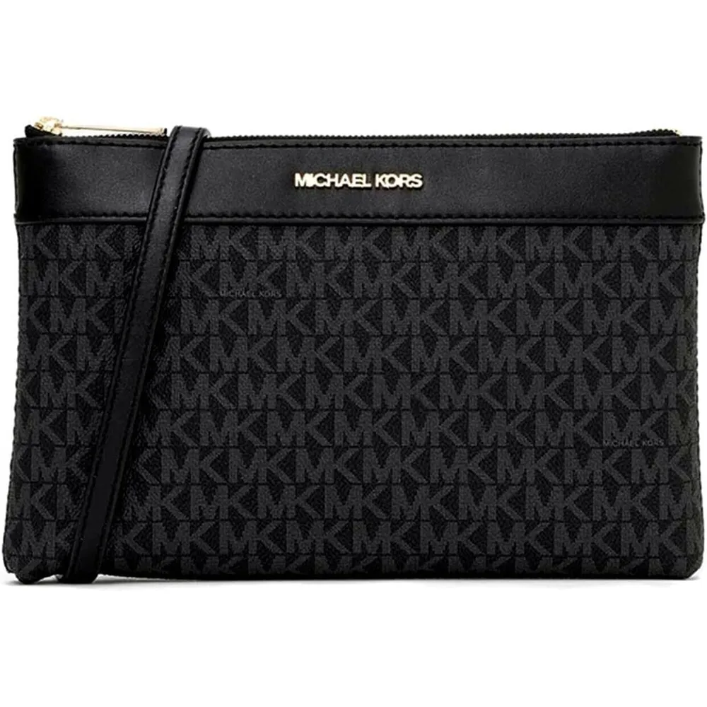 MICHAEL KORS Charlotte Bolso bandolera grande 3 en 1 de cuero | Negro