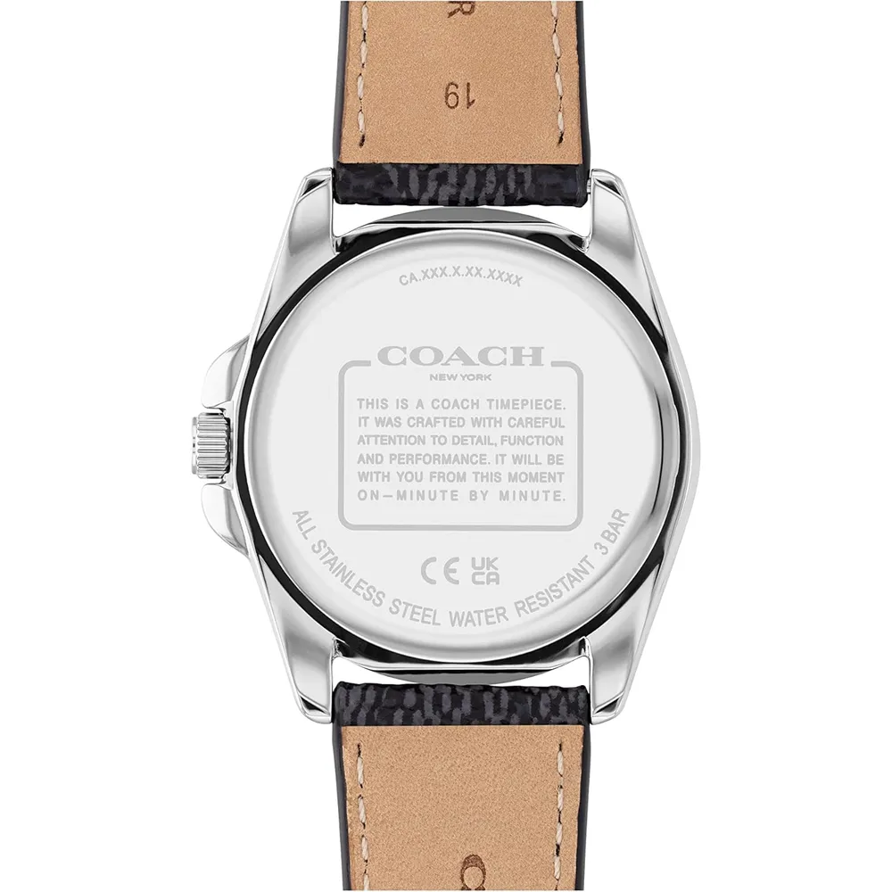 b0byf5lbm1_2_webp.webp COACH Reloj Greyson Elegante para cada evento Resistente al agua | Silver - Negro