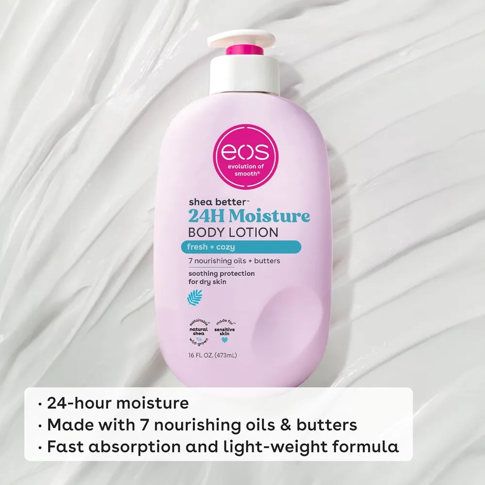 EOS Shea Better loción corporal Fresh & Cozy | 16 oz / 473 ml