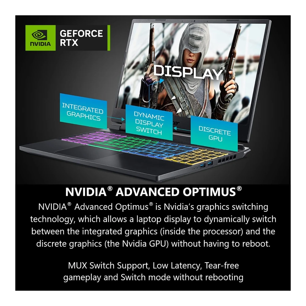 b0bzst2mbk_4.webp Acer Nitro 17 Laptop Gaming Amd Ryzen7 7735hs de 8 Núcleos Nvidia Geforce Rtx 4050 Pantalla Fhd 17 3'165 Hz 16Gb RAM SSD de 1 Tb | Negro