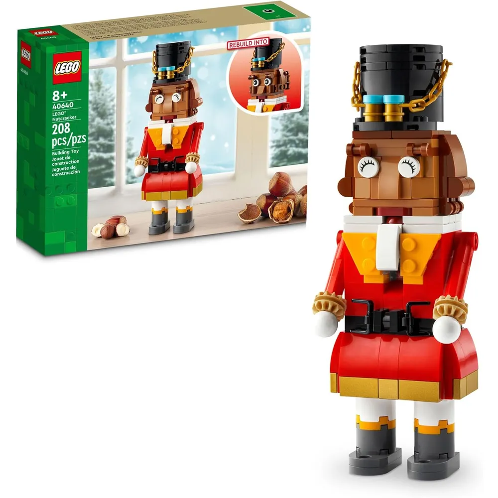 Lego Cascanueces Decoración navideña construible con brazos y boca