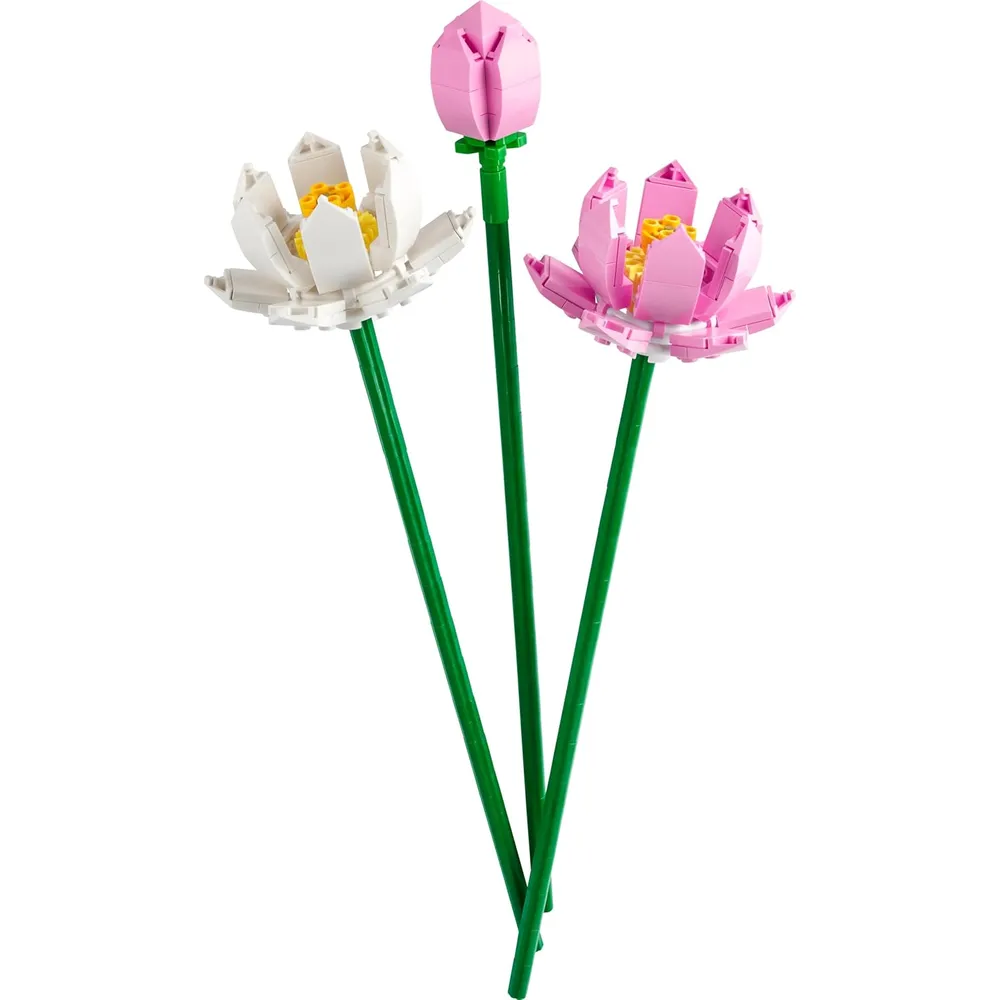 Lego Flor de loto, juguete de construcción con flores artificiales para niños
