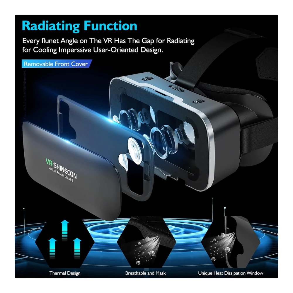 GAFAS VR SHINECON 3D PARA REALIDAD VIRTUAL COMPATIBLE CON SMARTPHONE VR HEADSET