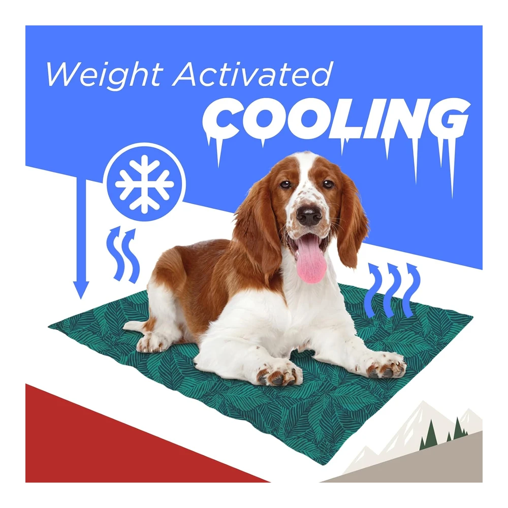 Coleman Tapete Refrescante Reversible para Mascotas - Mediano - 24 X 30" - Azul Marino y Verde Azulado