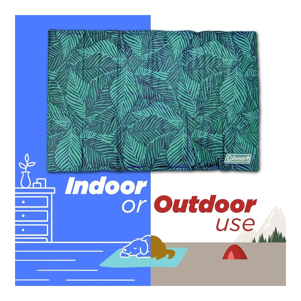 Coleman Tapete Refrescante Reversible para Mascotas - Mediano - 24 X 30" - Azul Marino y Verde Azulado