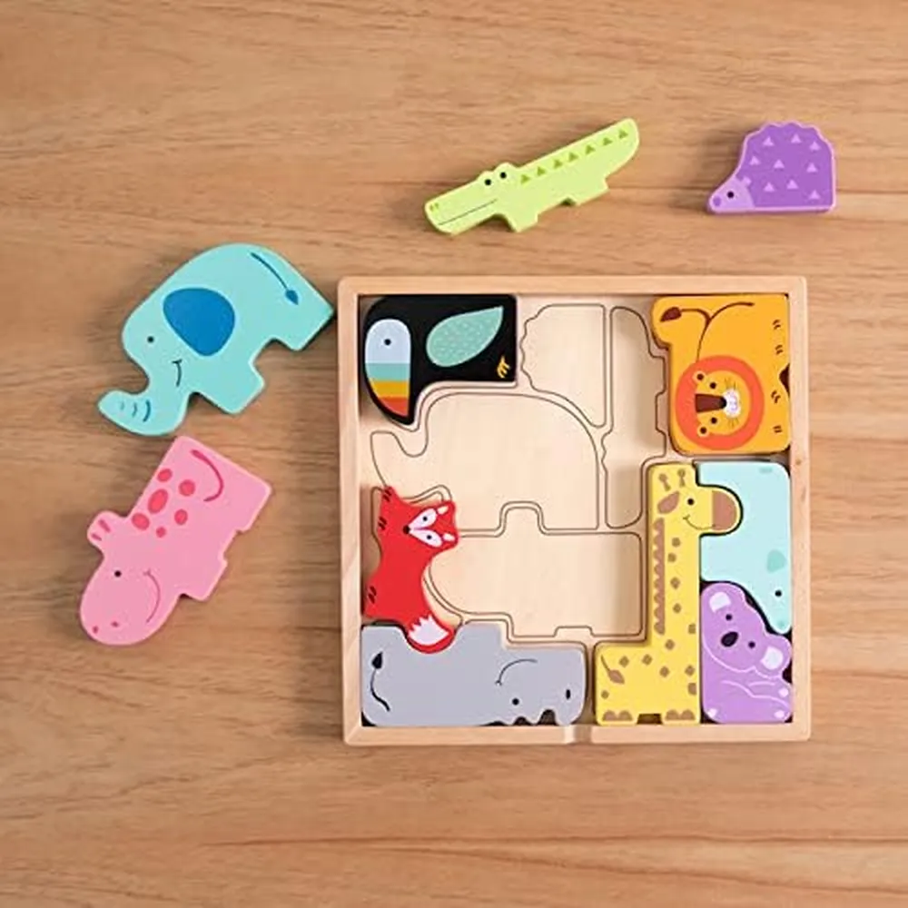 JUGUETE ROMPECABEZAS BLOQUES DE ANIMALES FAT BRAIN TOYS