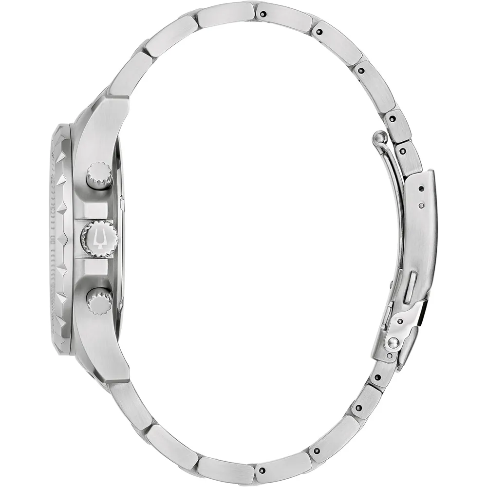 Bulova reloj Marine Star de hombre cronógrafo de 6 agujas de cuarzo taquímetro | Plata