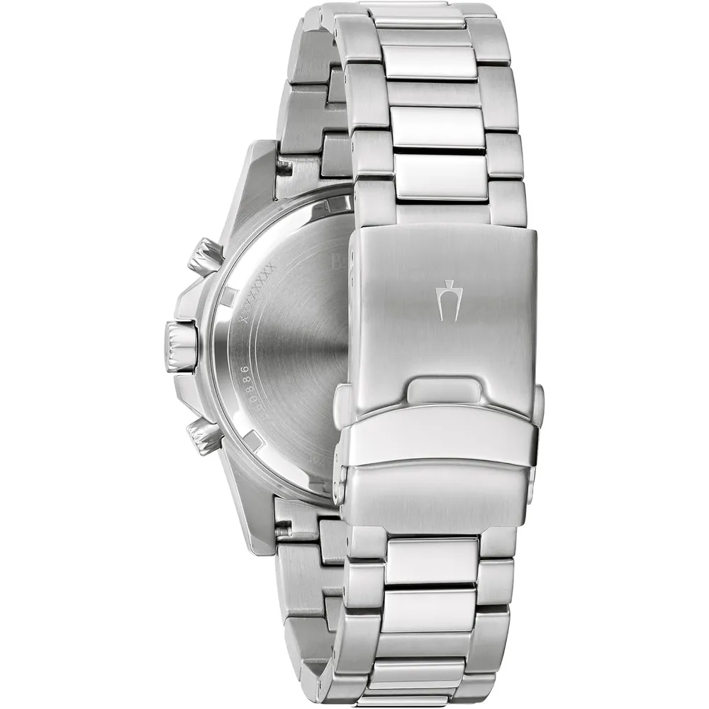 Bulova reloj Marine Star de hombre cronógrafo de 6 agujas de cuarzo taquímetro | Plata