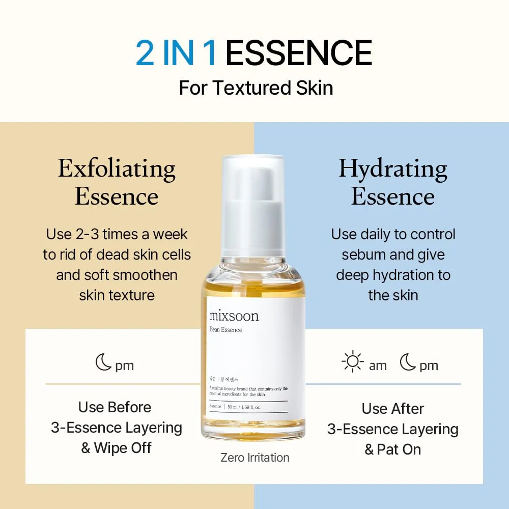 Mixsoon Pack Aceite Bean 195 ml + Esencia Bean 30 ml – Korea Skin Care