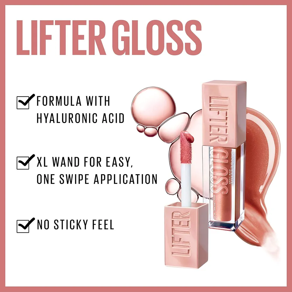 SET LABIAL + BRILLO SUPER STAY INK CRAYON + LIFTER GLOSS MAYBELLINE LEAD THE WAY | ICE