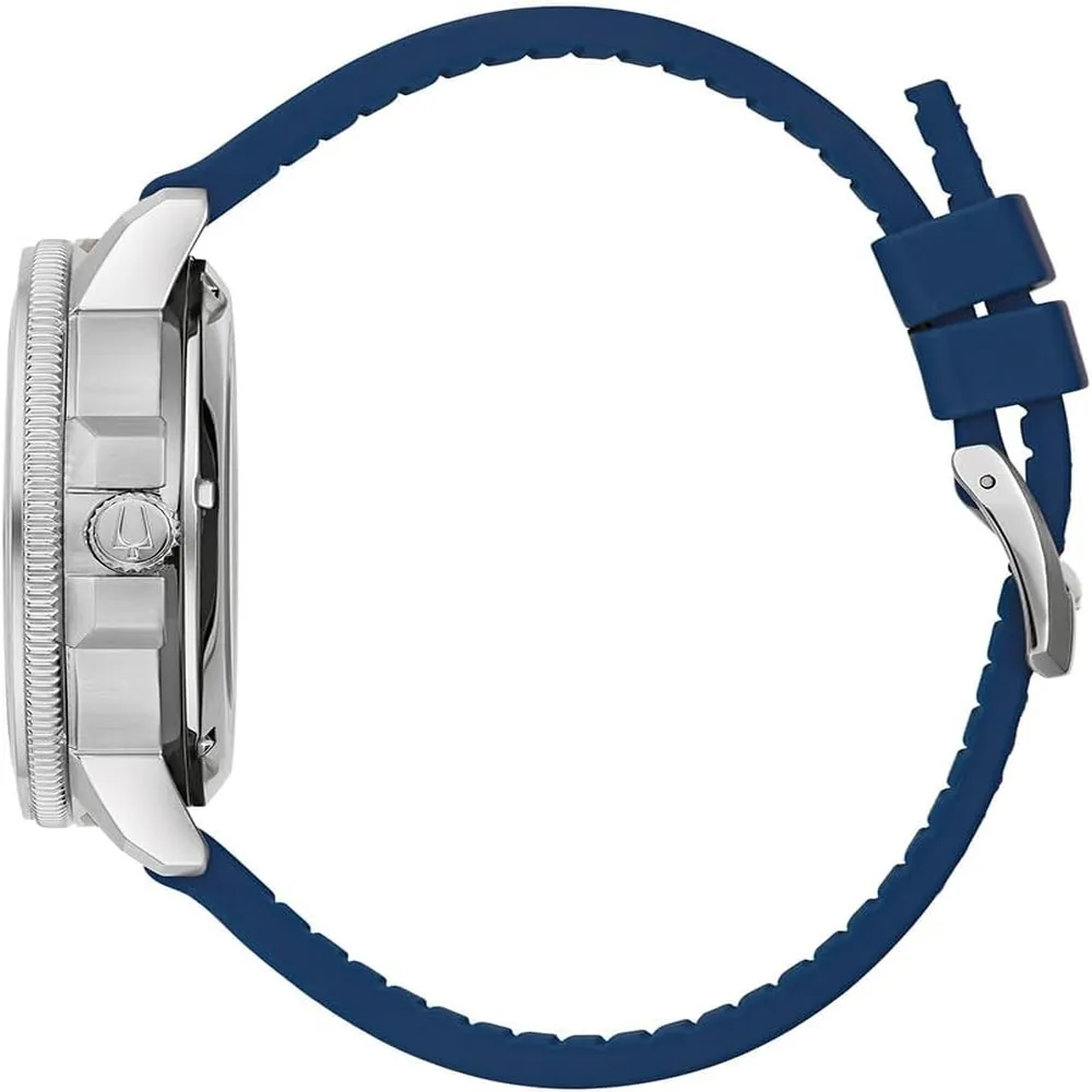 Bulova reloj Marine Star hombre serie C automático 3 agujas bisel giratorio | Azul