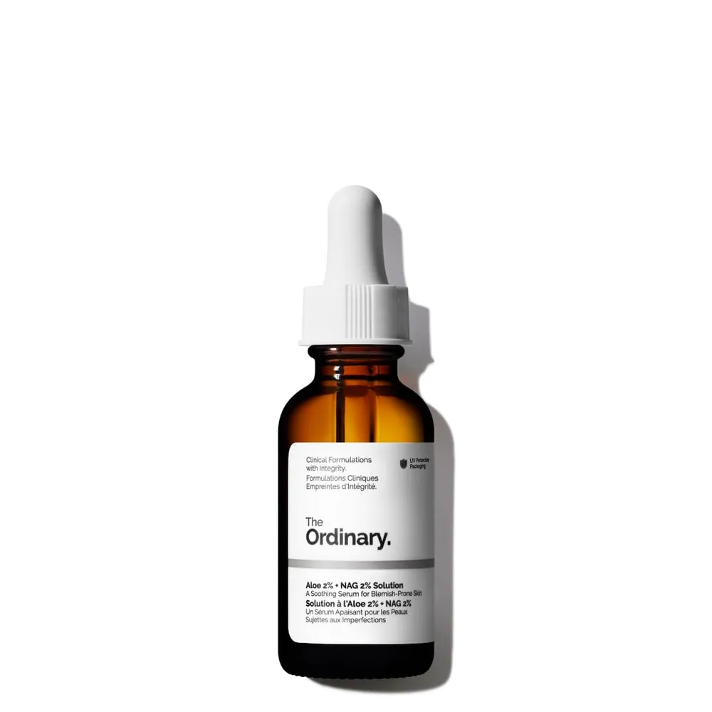 The Ordinary solución Aloe 2% + NAG 2% calmante y reparadora post-acné | 30 ml.