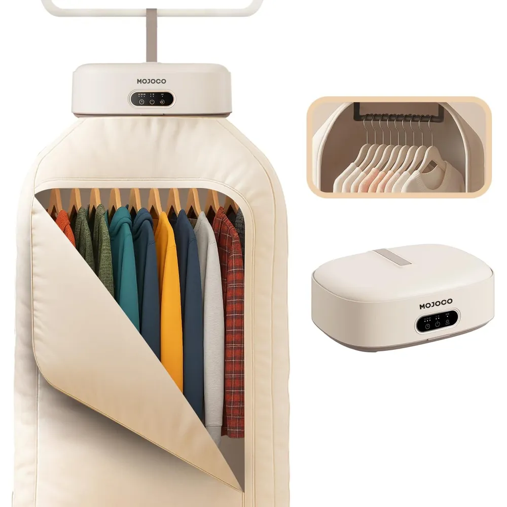 MOJOCO SECADORA DE ROPA PORTÁTIL MINI, SECADO RÁPIDO | BLANCO CÁLIDO