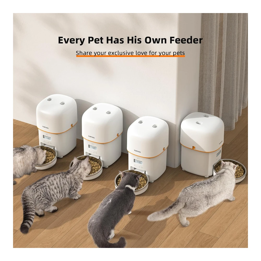 b0c2jbbqkr_2.webp Yuposl Comederos Automáticos para Gatos - 8 Tazas / 68 Onzas para Mascotas - Alimentador Automático Cronometrado para Mascotas con Más de 180 Días de Duración de La Batería - Alimentador Automático para Perros con Control de 1 a 6 Comidas - Dispensador de Alimentos Secos y Frescos
