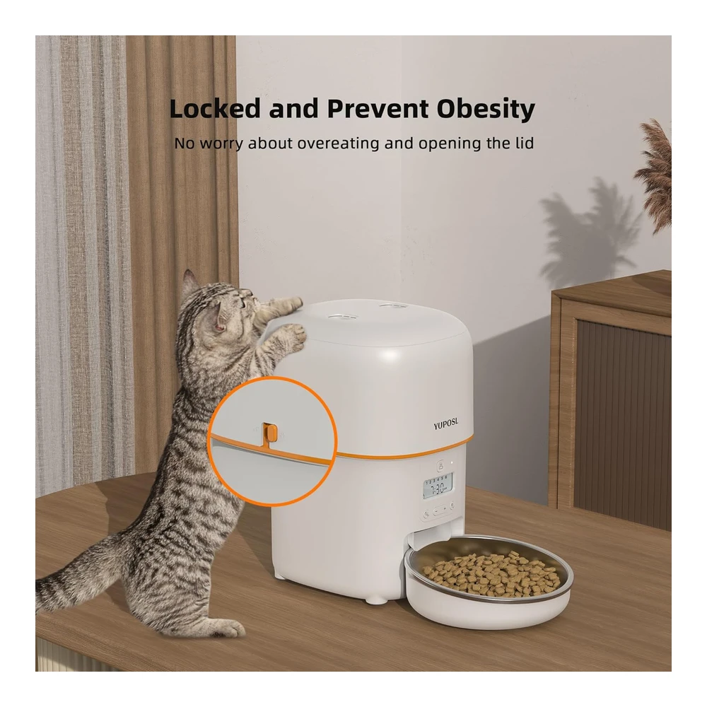 b0c2jbbqkr_3.webp Yuposl Comederos Automáticos para Gatos - 8 Tazas / 68 Onzas para Mascotas - Alimentador Automático Cronometrado para Mascotas con Más de 180 Días de Duración de La Batería - Alimentador Automático para Perros con Control de 1 a 6 Comidas - Dispensador de Alimentos Secos y Frescos