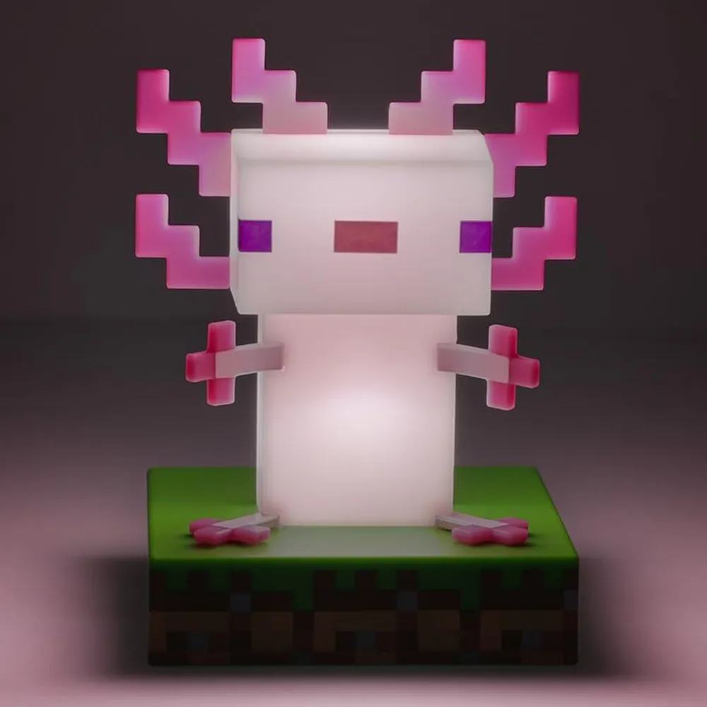 Paladone Minecraft Axolotl, lámpara escritorio oficial