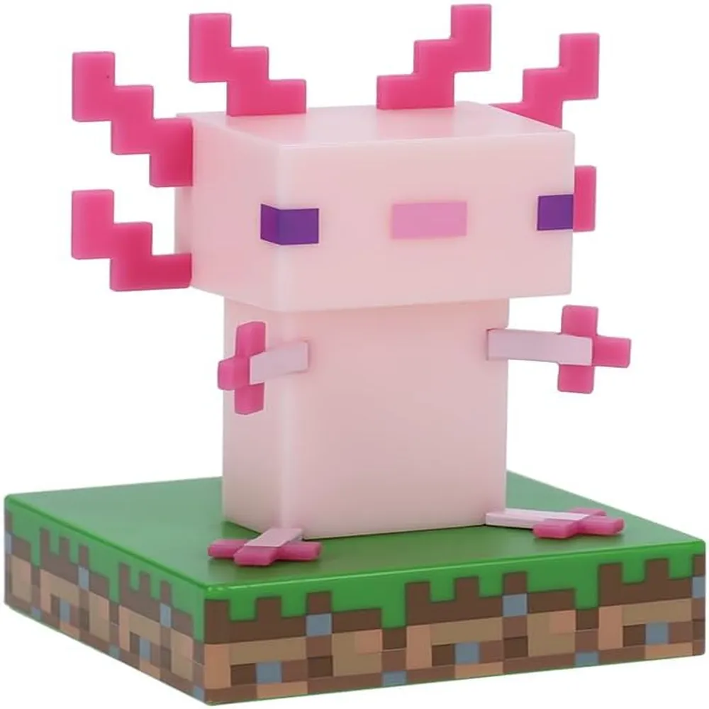 Paladone Minecraft Axolotl, lámpara escritorio oficial