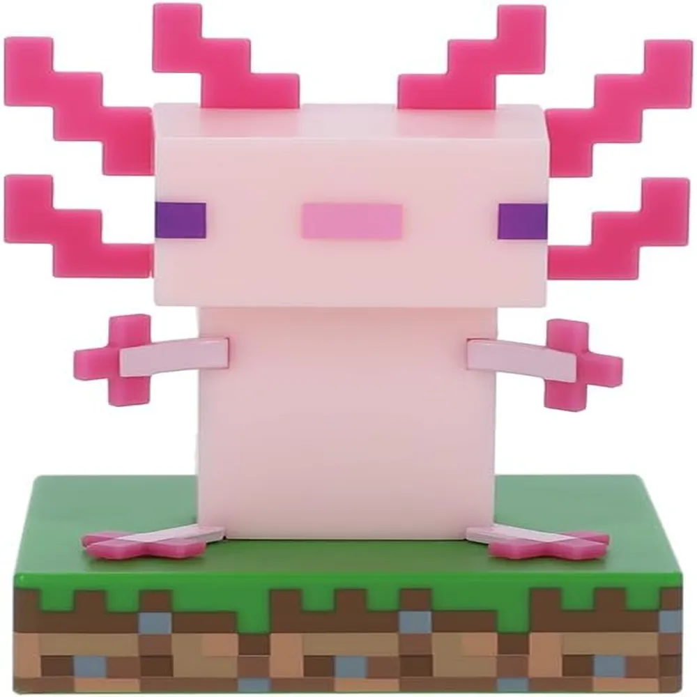 Paladone Minecraft Axolotl, lámpara escritorio oficial