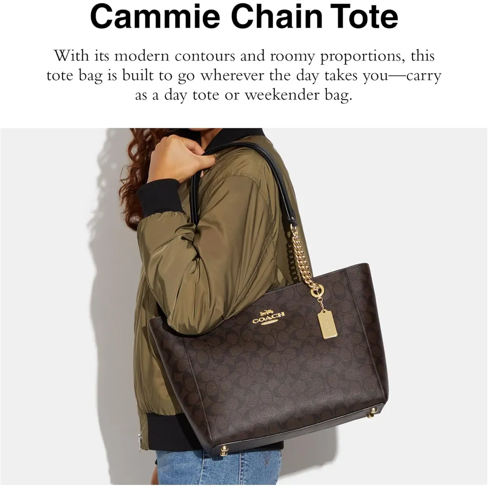COACH Bolso con cadena Cammie | Marron - Negro