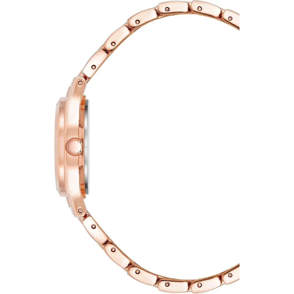 Anne Klein 10/5491SVTT reloj para mujer con diseño tipo pulsera | 27 mm - Oro rosa/verde
