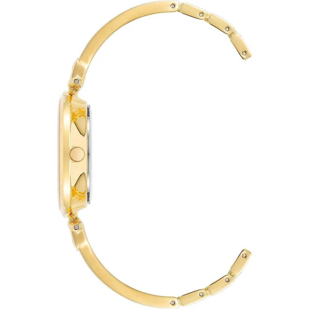 Anne Klein AK/2512LPGB reloj para mujer con diamante auténtico | 34 mm - Crema/Dorado