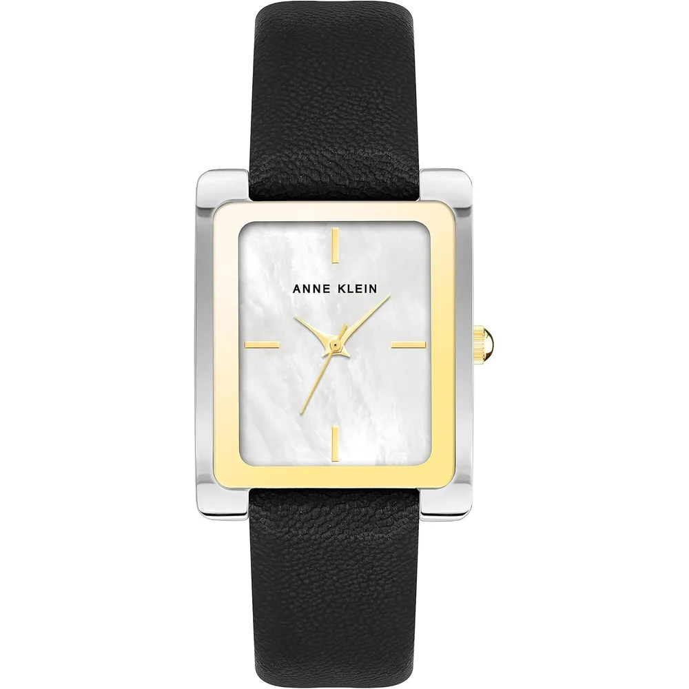 Anne Klein AK/2707TTTN reloj para dama | 28 mm - Negro/Plateado/Dorado