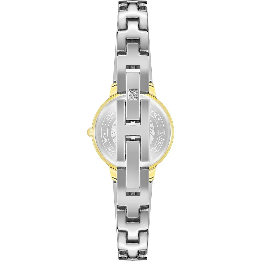 Anne Klein AK/2626PKGB reloj femenino | 30 mm - Plateado/Dorado