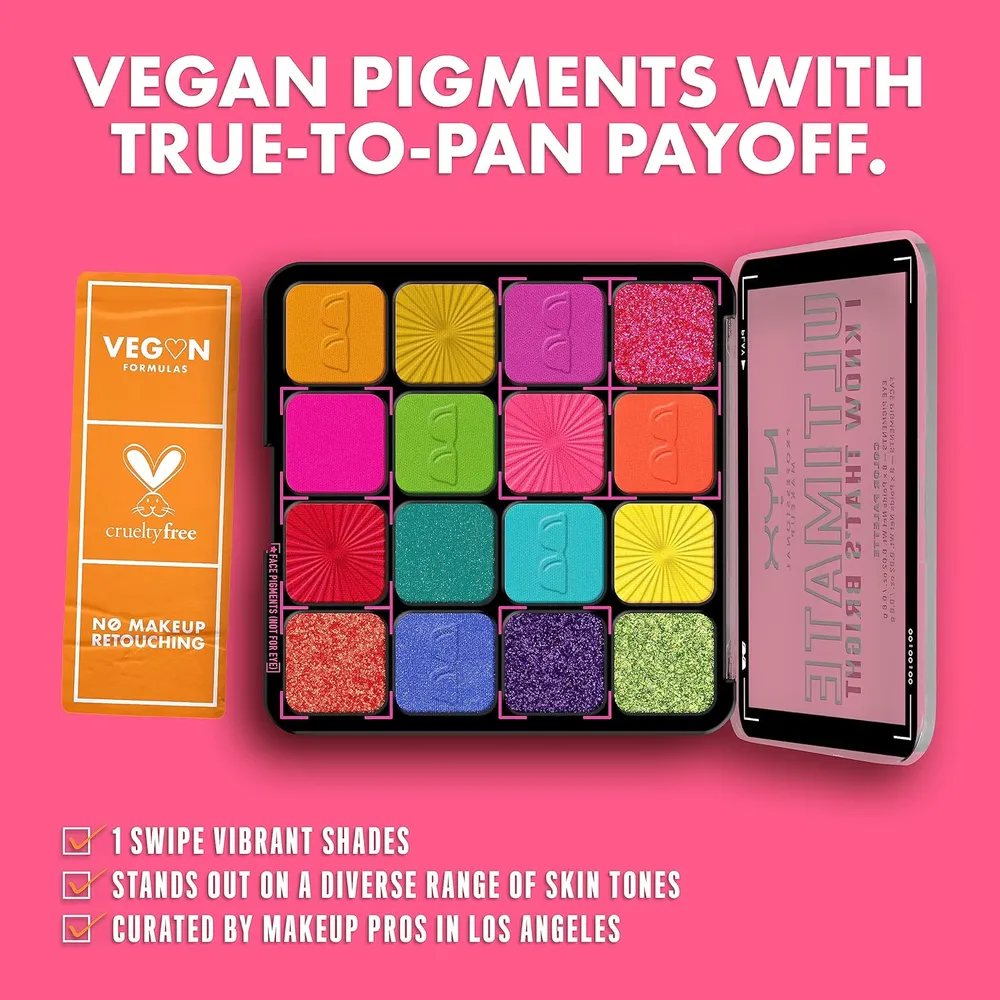 PALETA DE SOMBRAS NYX ULTIMATE SHADOW I KNOW THAT’S BRIGHT