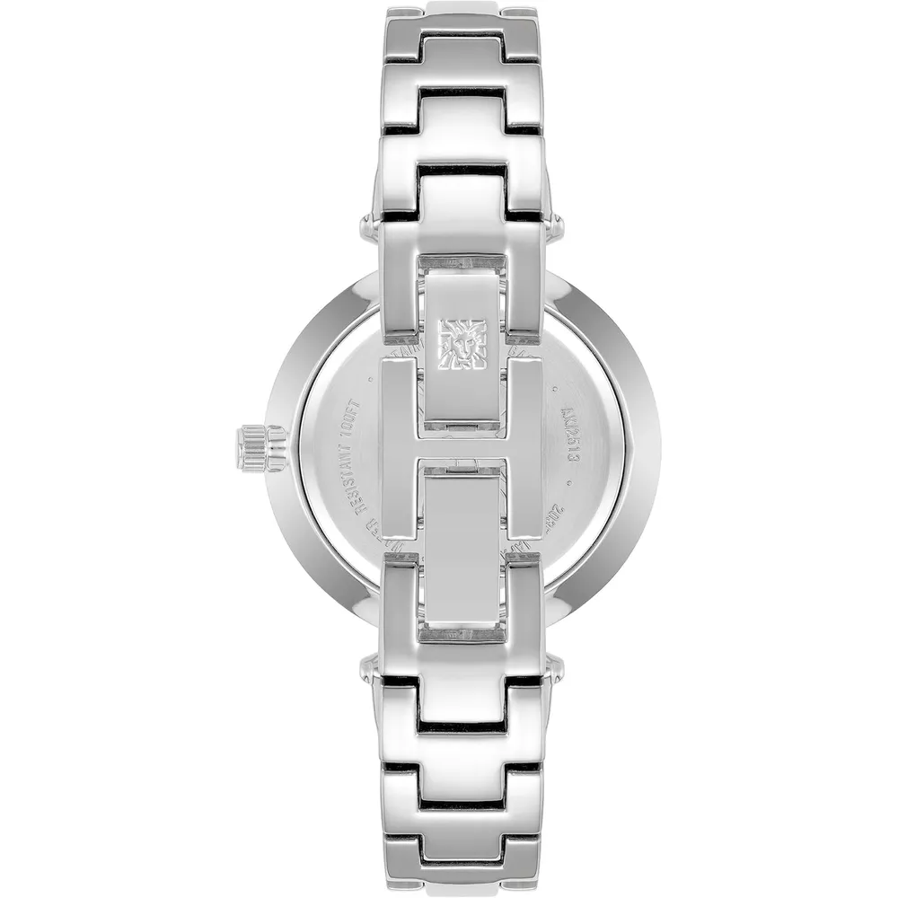 Anne Klein AK/2512LPGB reloj para mujer con diamante auténtico | 34 mm - Rosa rubor/plateado