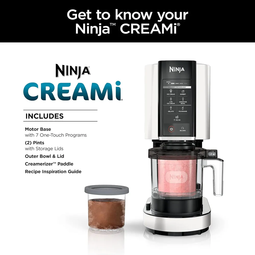 NINJA MÁQUINA PARA HELADOS CREAMI NC301WHBBB 2 PT / 0.95 L | BLANCO