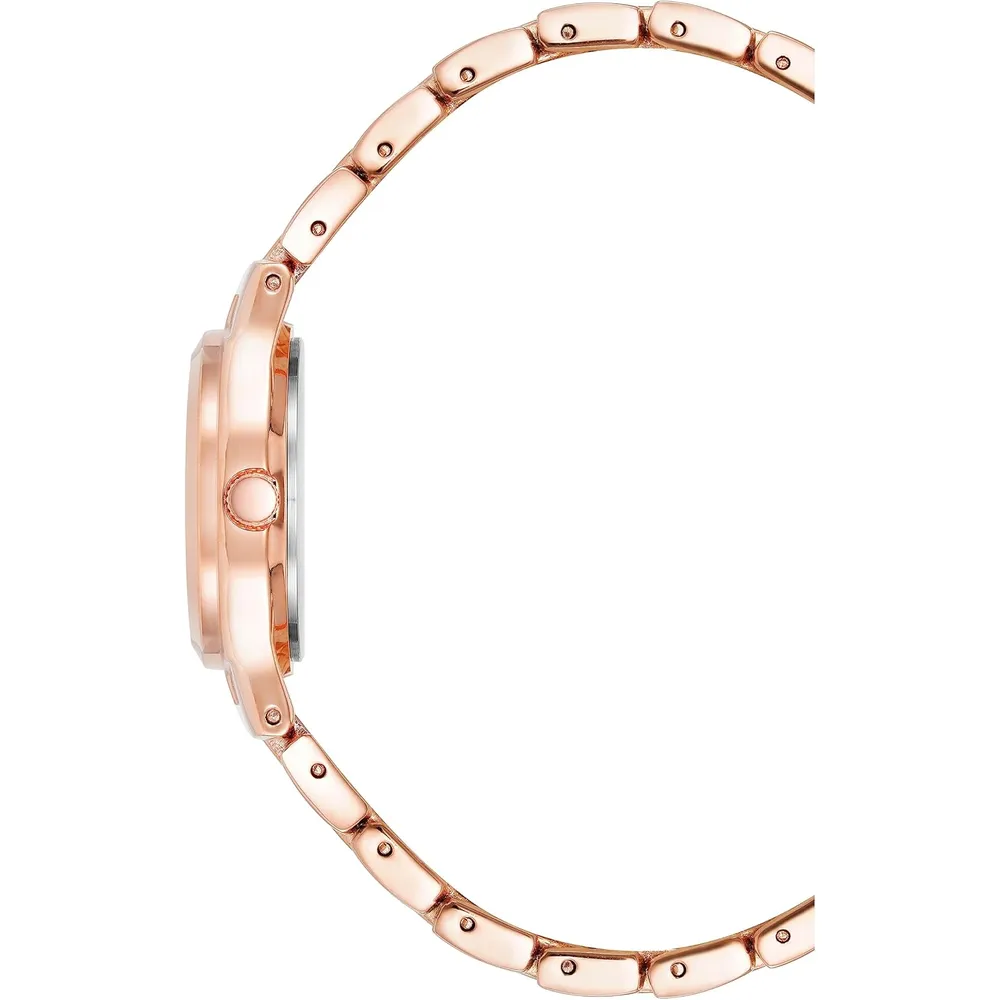 Anne Klein 10/5491SVTT reloj para mujer con diseño tipo pulsera | 27 mm - Oro rosa/malva