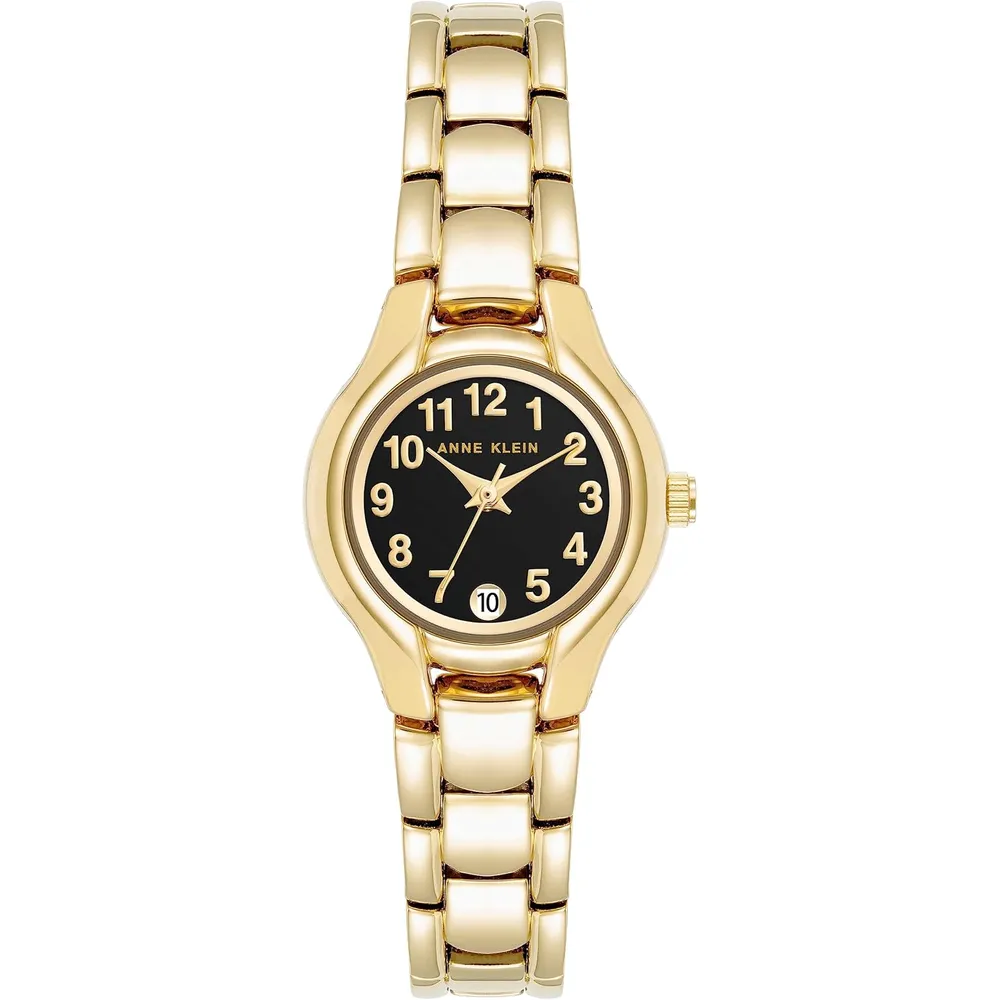 Anne Klein reloj femenino con indicador de fecha | 24 mm - Dorado/Negro