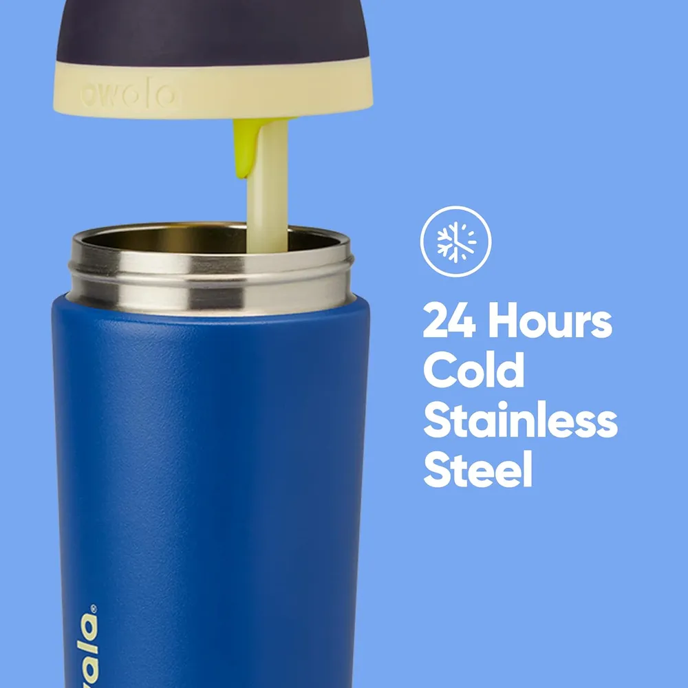 Owala Kids Flip botella térmica 14 oz con sorbete y tapa segura