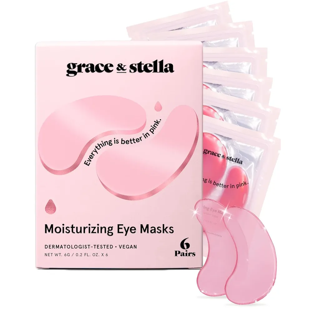Mascarilla contorno de ojos 6 pares Grace & Stella | Rosa