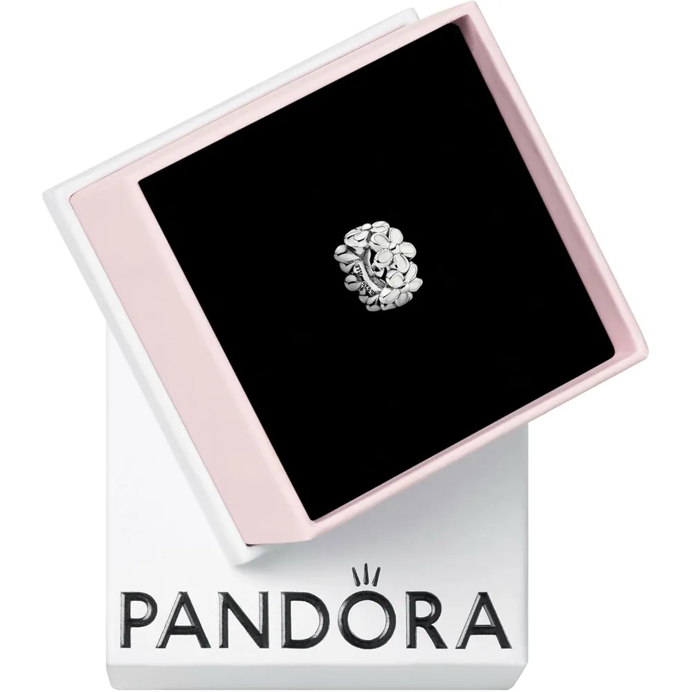 Pandora charm margarita blanca | Plata