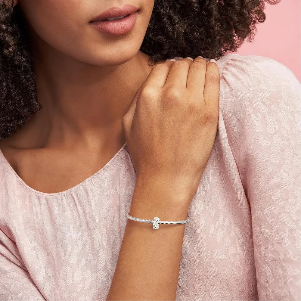 Pandora charm margarita blanca | Plata