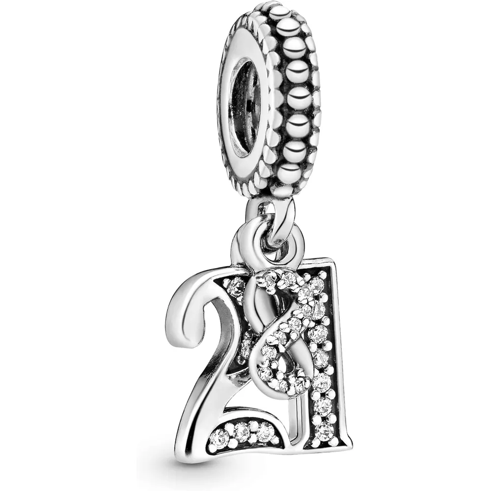 Pandora charm 21st Celebration Dangle | Plata