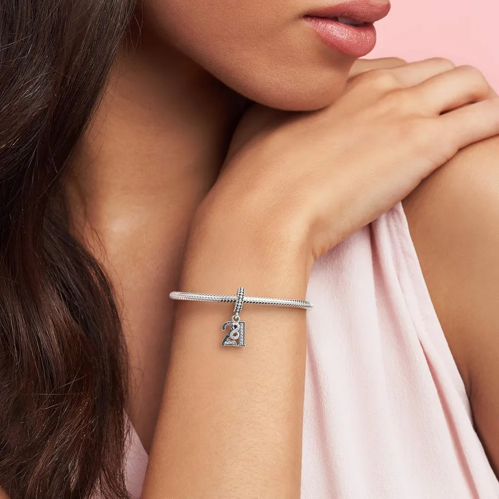 Pandora charm 21st Celebration Dangle | Plata