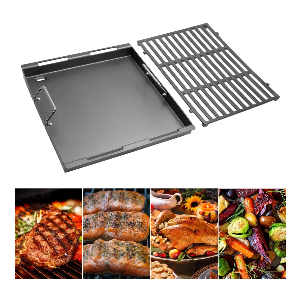 Plancha de Cocina y Rejilla para Parrilla Weber Genesis Ii Serie 300 - Plancha de Parrilla Plana para Weber Genesis Ii E-310 / 315 / 325 / 330 / 335 S-310 / 335 y Más - Reemplazo para La Plancha Weber 6788 de Tamaño Completo