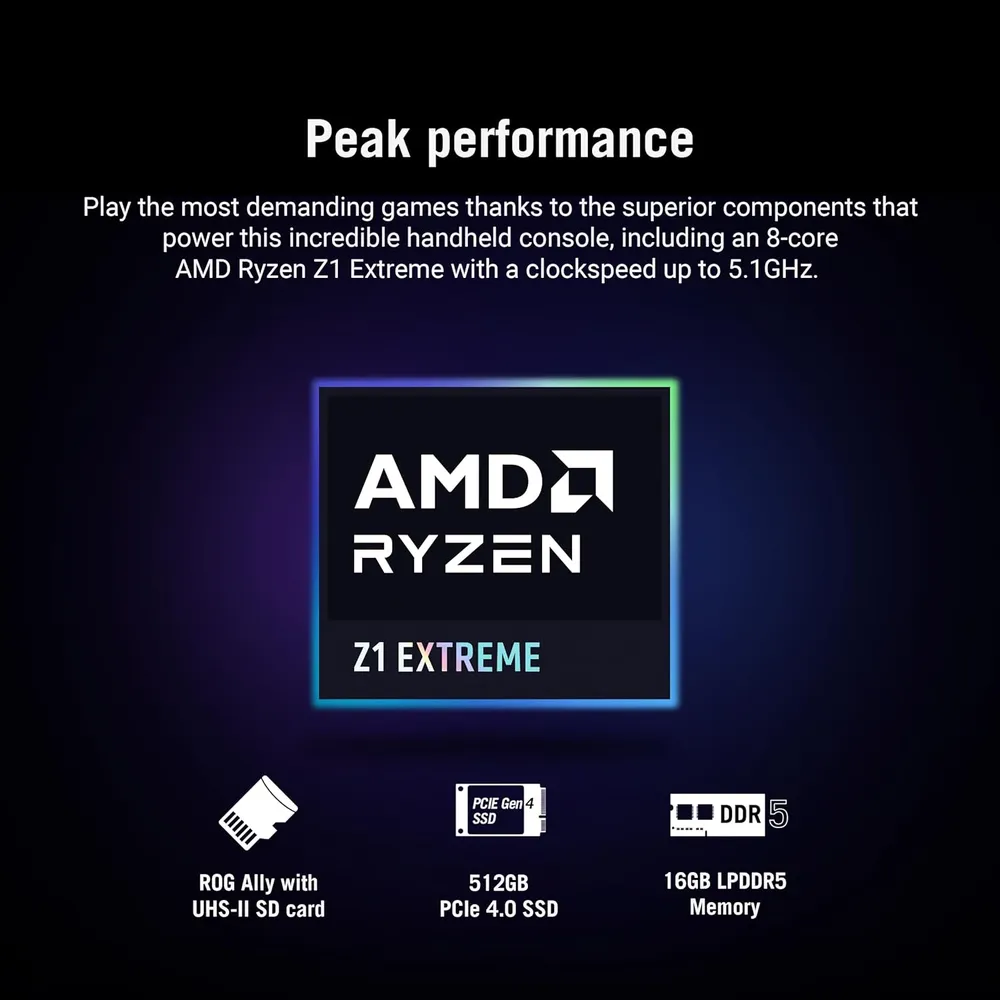 Asus ROG Ally 7" FHD 120Hz Ryzen Z1 Extreme 16GB RAM 512GB | Blanco