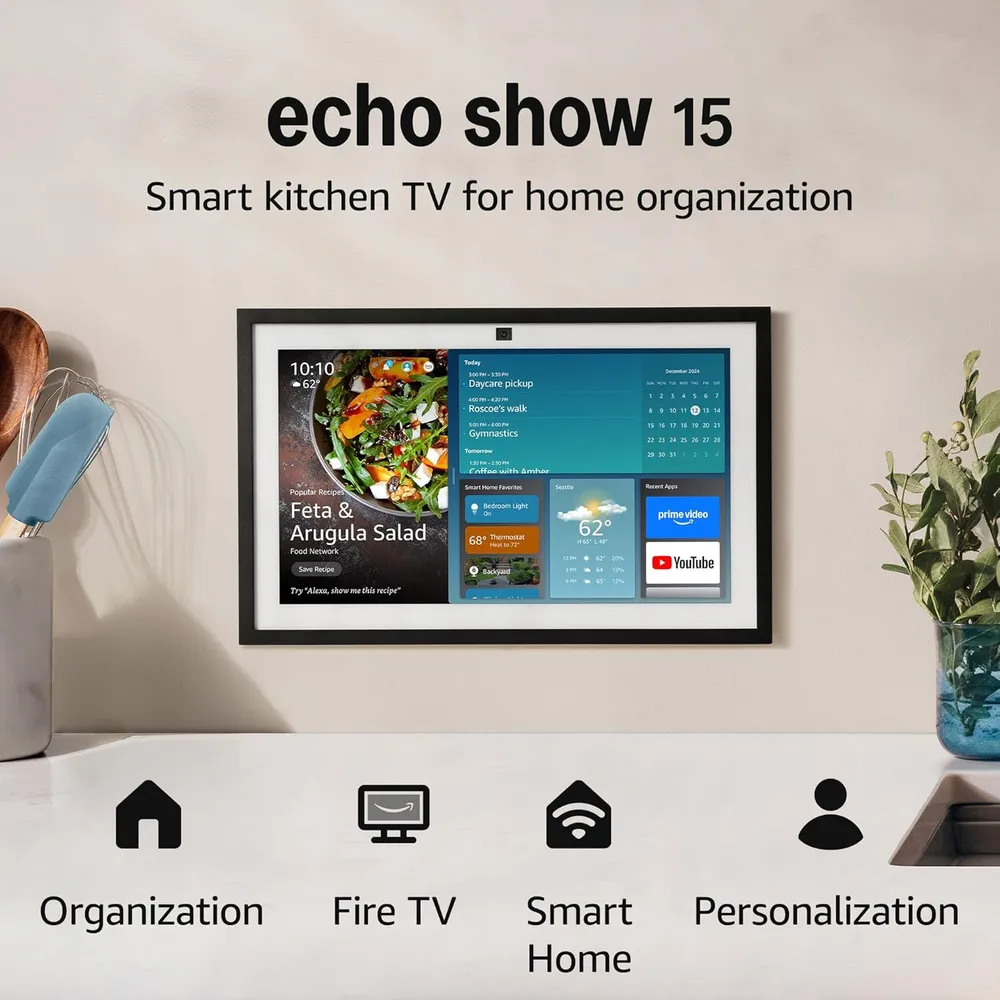 PARLANTE INTELIGENTE AMAZON ECHO SHOW 15 | NEGRO