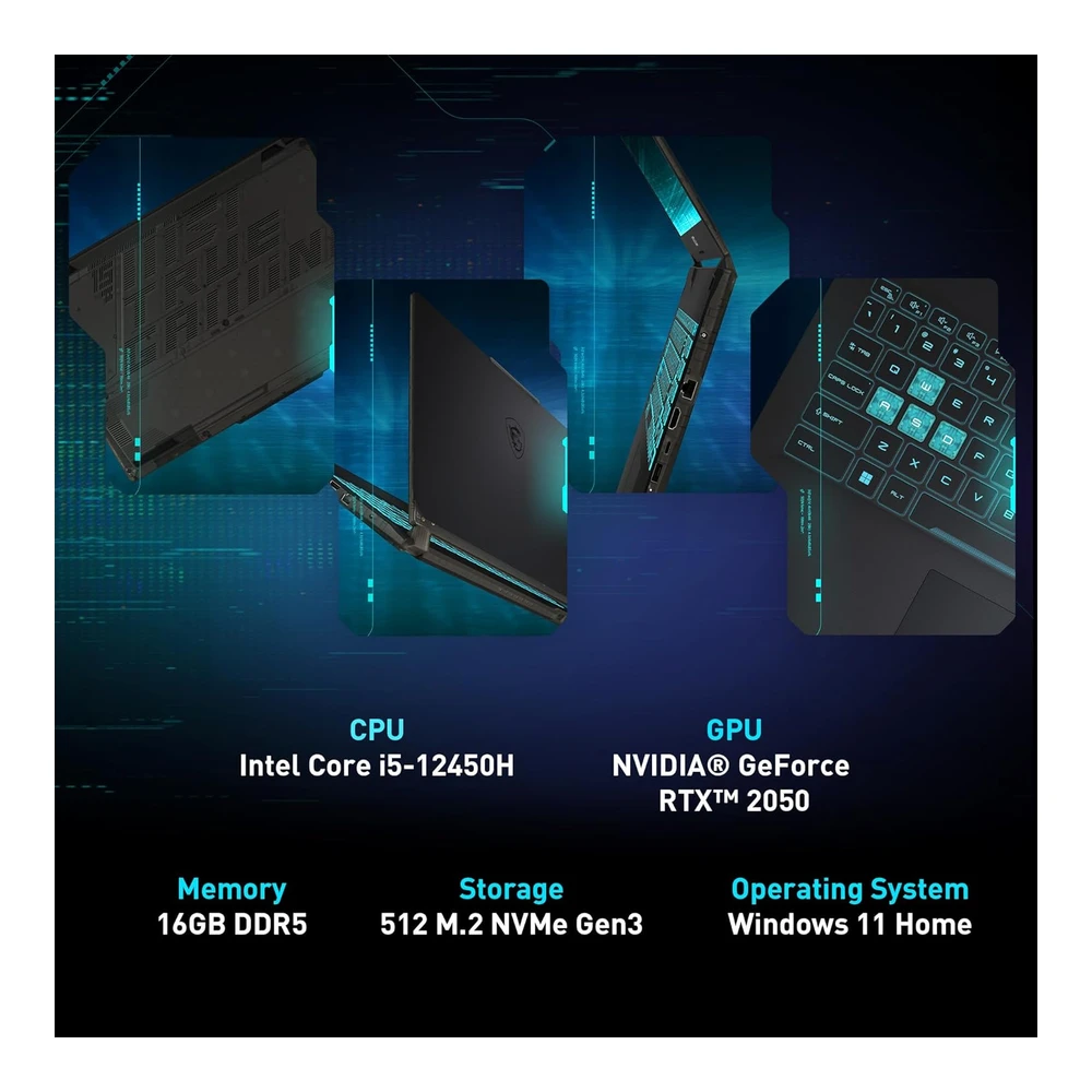 b0c5jqz8l8_1.webp LAPTOP GAMING CYBORG 15 MSI 15.6" FHD 144HZ I5-12450H GEFORCE RTX 2050 16GB DDR5 512GB NVME SSD - TECLADO INGLÉS
