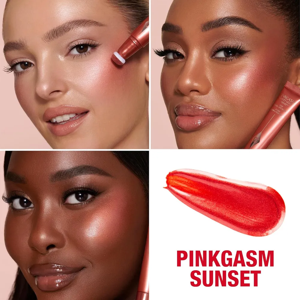 Charlotte Tilbury Light Wand Iluminador líquido | Atardecer Pinkgasm - rosa rosa