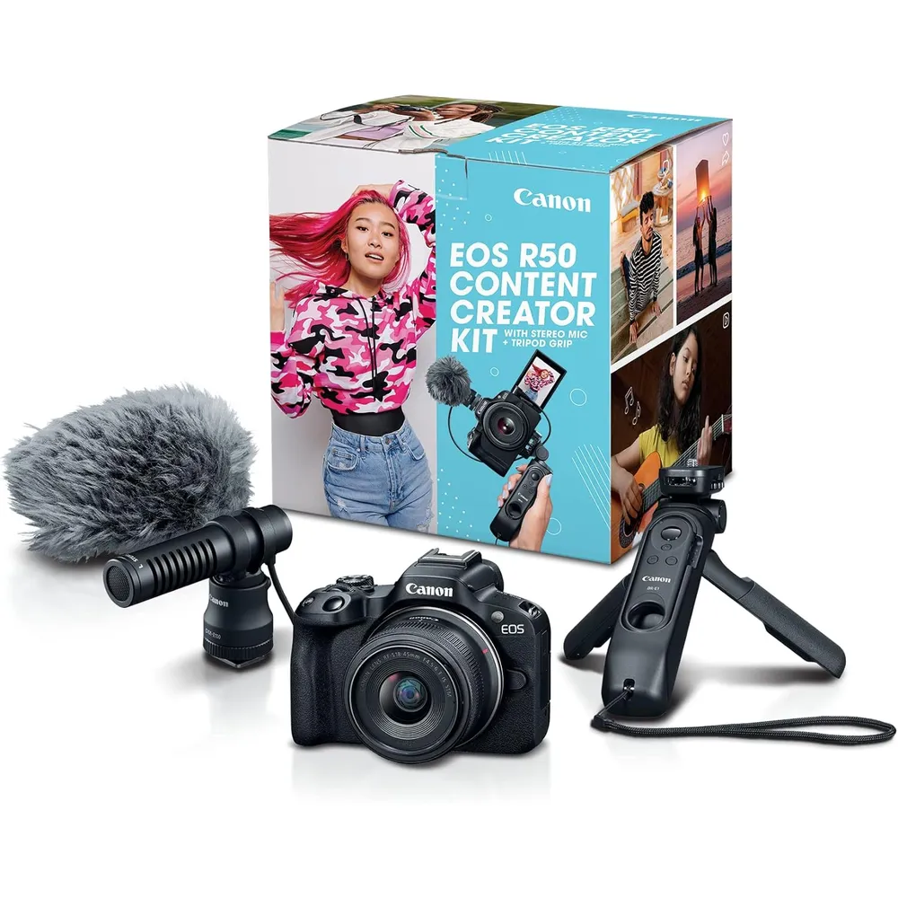 Canon cámara EOS R50 kit creación | Negro