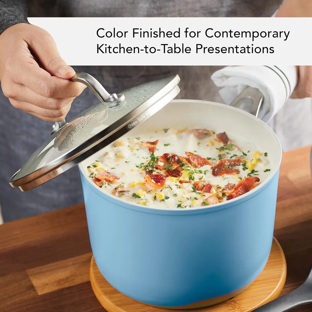 KitchenAid olla anodizada dura 3 qt / 2.8 l, cerámica | Terciopelo azul