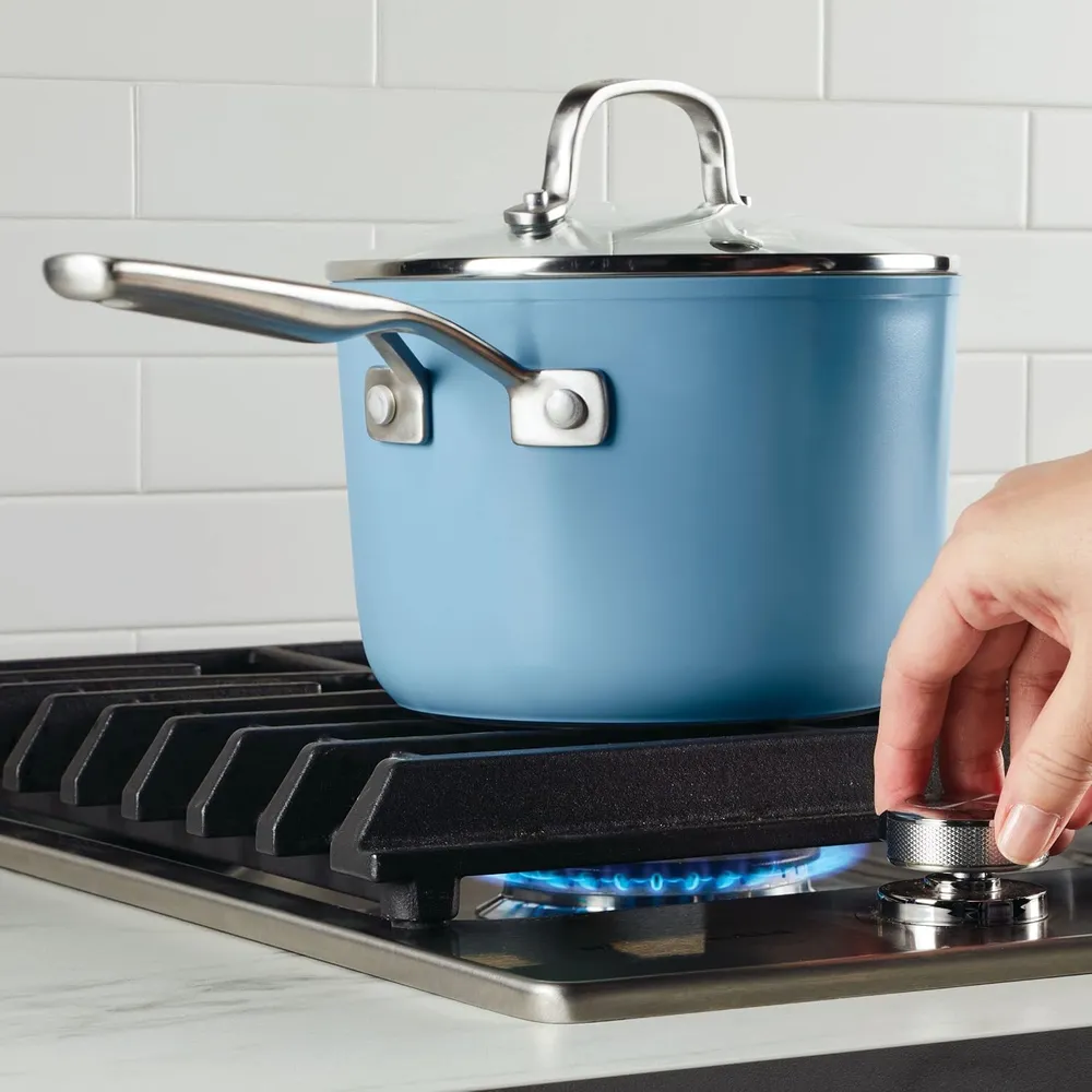 KitchenAid olla anodizada dura 3 qt / 2.8 l, cerámica | Terciopelo azul