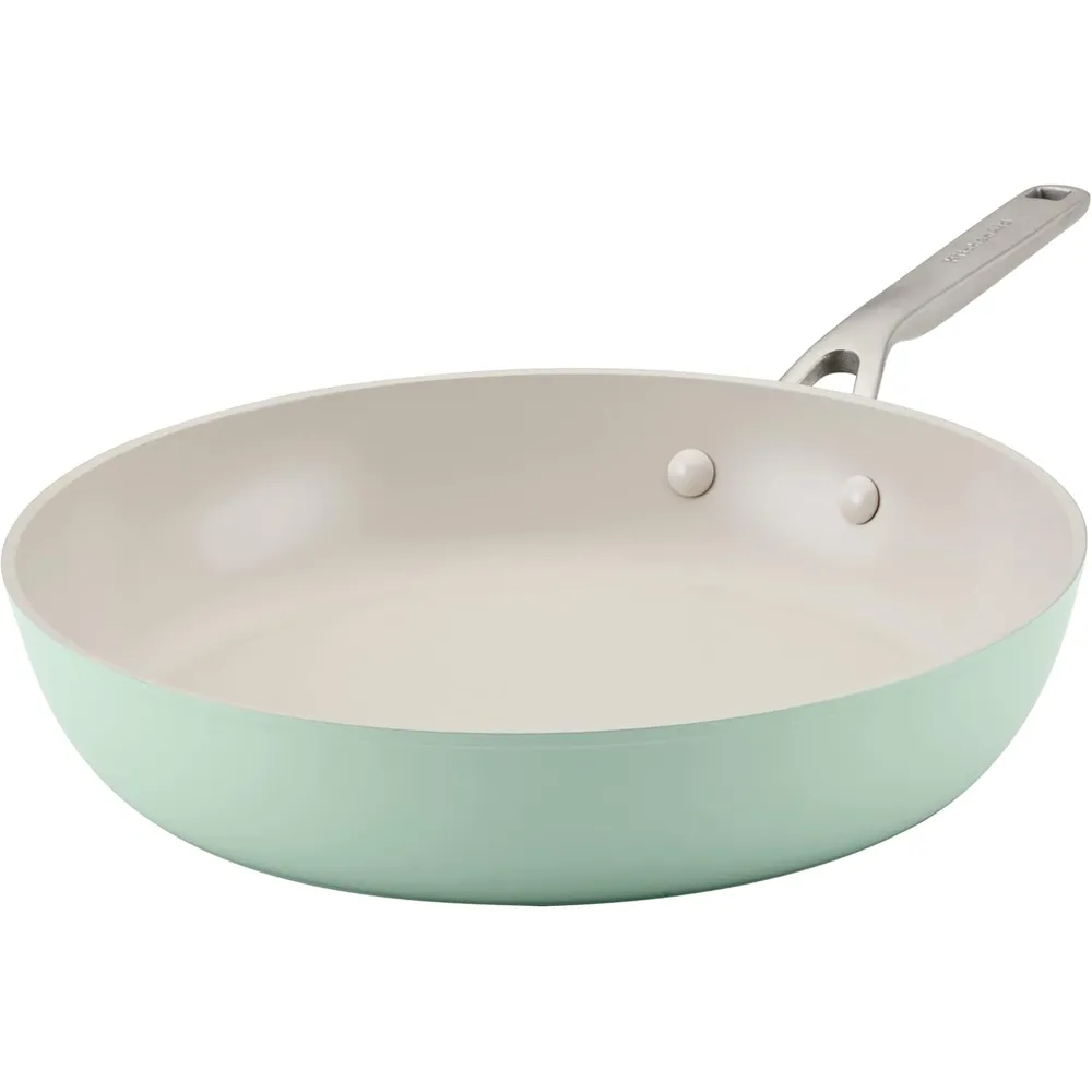 KitchenAid sartén anodizada dura 12.25 in / 31 cm, cerámica | Pistacho