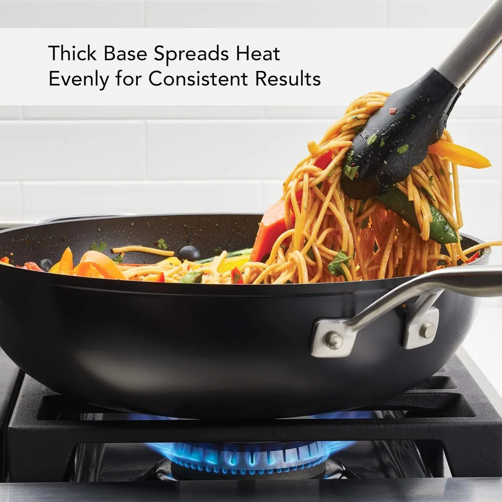 KitchenAid sartén wok anodizado duro 12.25 in / 31 cm, inducción | Negro mate