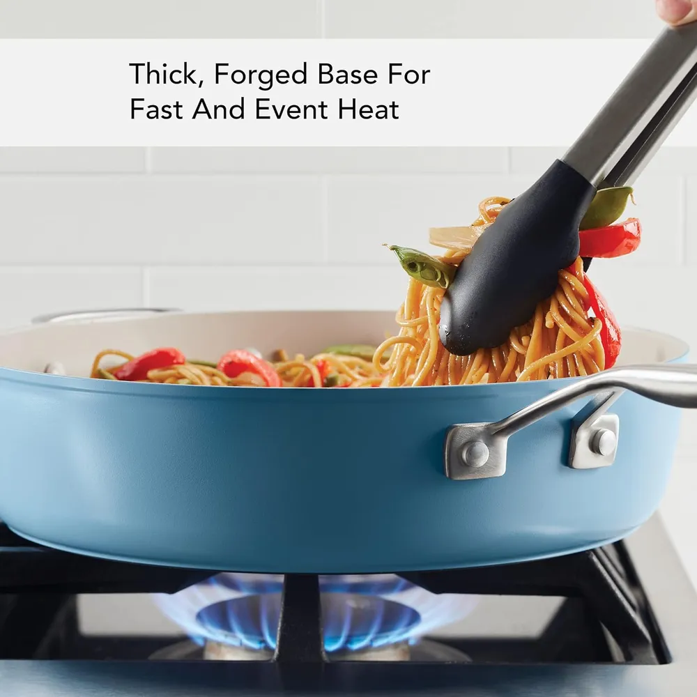 KitchenAid sartén cerámica anodizada dura 5 qt / 4.7 | Terciopelo azul